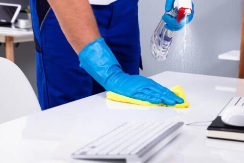 cleaning professional cleaning desk space
