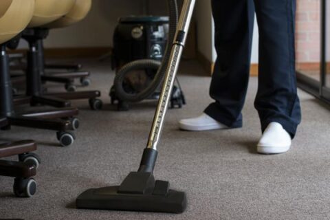 vacuumming commercial conference room