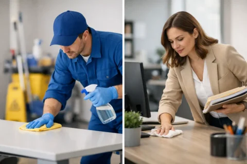 Janitorial Service Versus Office Manager: Who Cleans?